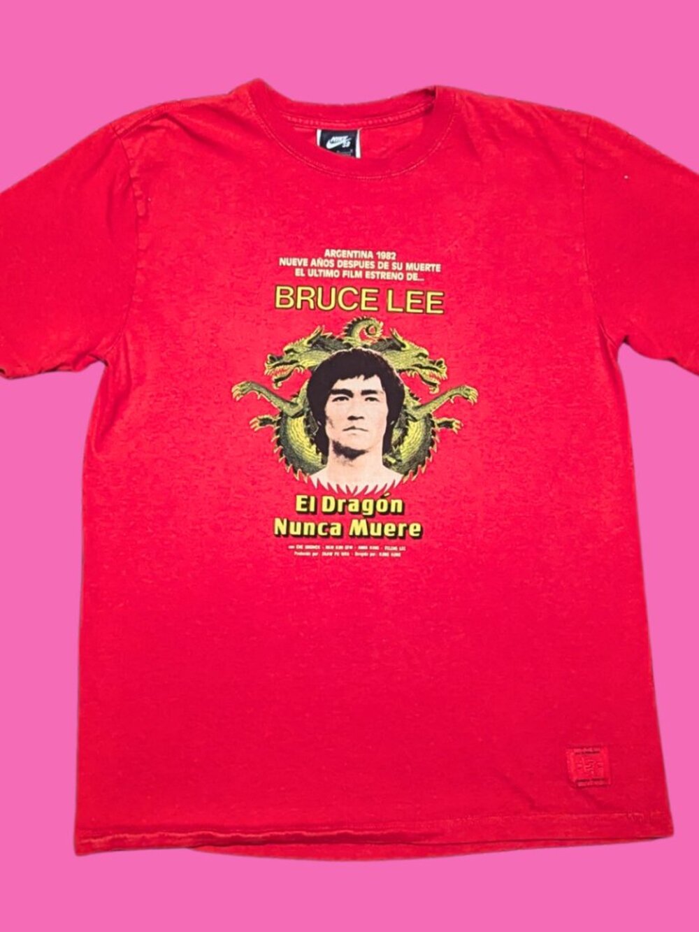 Nike SB X Bruce Lee Dragon Red T-Shirt Size M